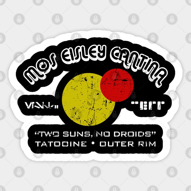 Mos Eisley Retro Sticker by PopCultureShirts